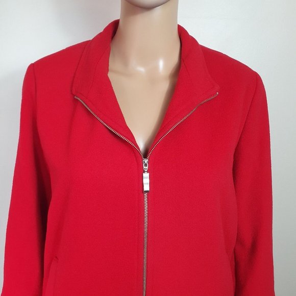 NWOT  jacket coat wool + cashmere Sze 16 red Ignazia Australia Made NEW winter - Picture 3 of 9